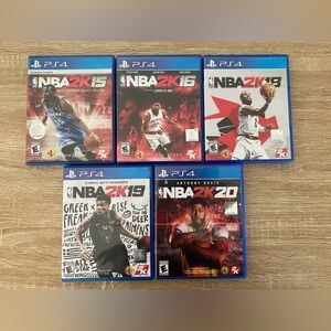 NBA 2K Bundle Lot NBA 2K 15,16,18,19,20 PlayStation 4 Ps4
